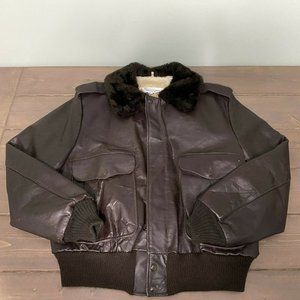 Excelled, Vintage, Men Genuine Leather Bomber Jacket - RN 20849 Great Condition